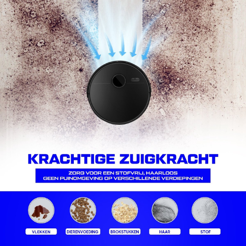 SubCombines™ | Robotstofzuiger Pro met Dweilfunctie en Zelflegende Laadstation