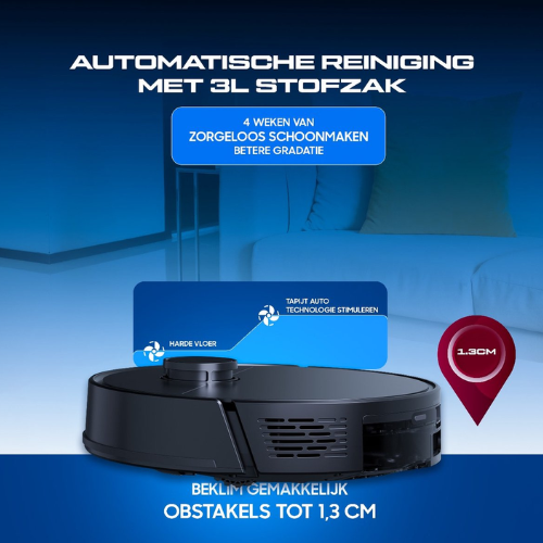 SubCombines™ | Robotstofzuiger Pro met Dweilfunctie en Zelflegende Laadstation