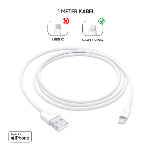 SubCombines™ | Oplaadkabel USB-A naar Lightning (1 meter Snellader) - 65W