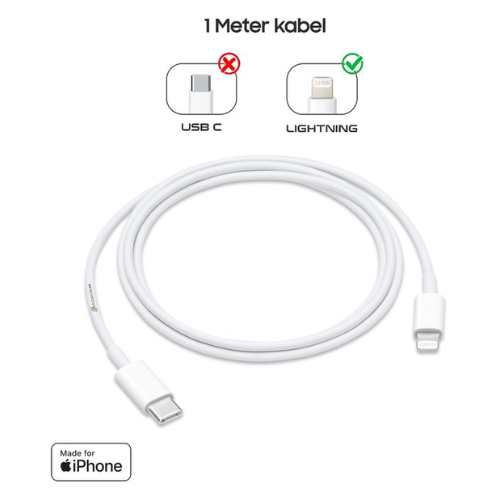 SubCombines™ | USB-C naar Lightning (1 meter Snellader) - 65W
