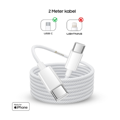 SubCombines™ | USB-C naar USB-C (2 Meter Snellader) - 65W