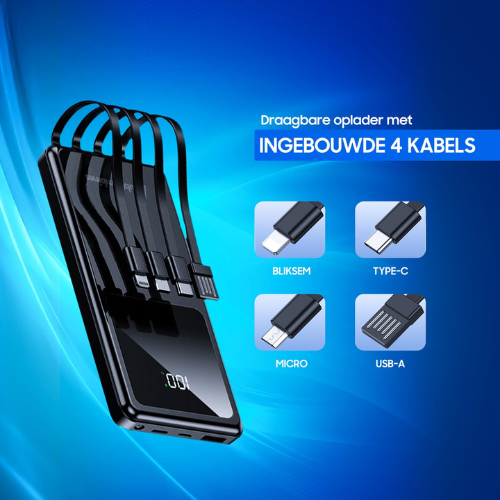 SubCombines™ | Powerbank 10000 mAh - Batterij LED-display Incl. Zaklamp